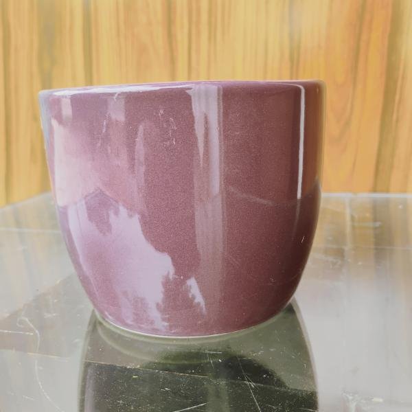 Purple ceramic pot